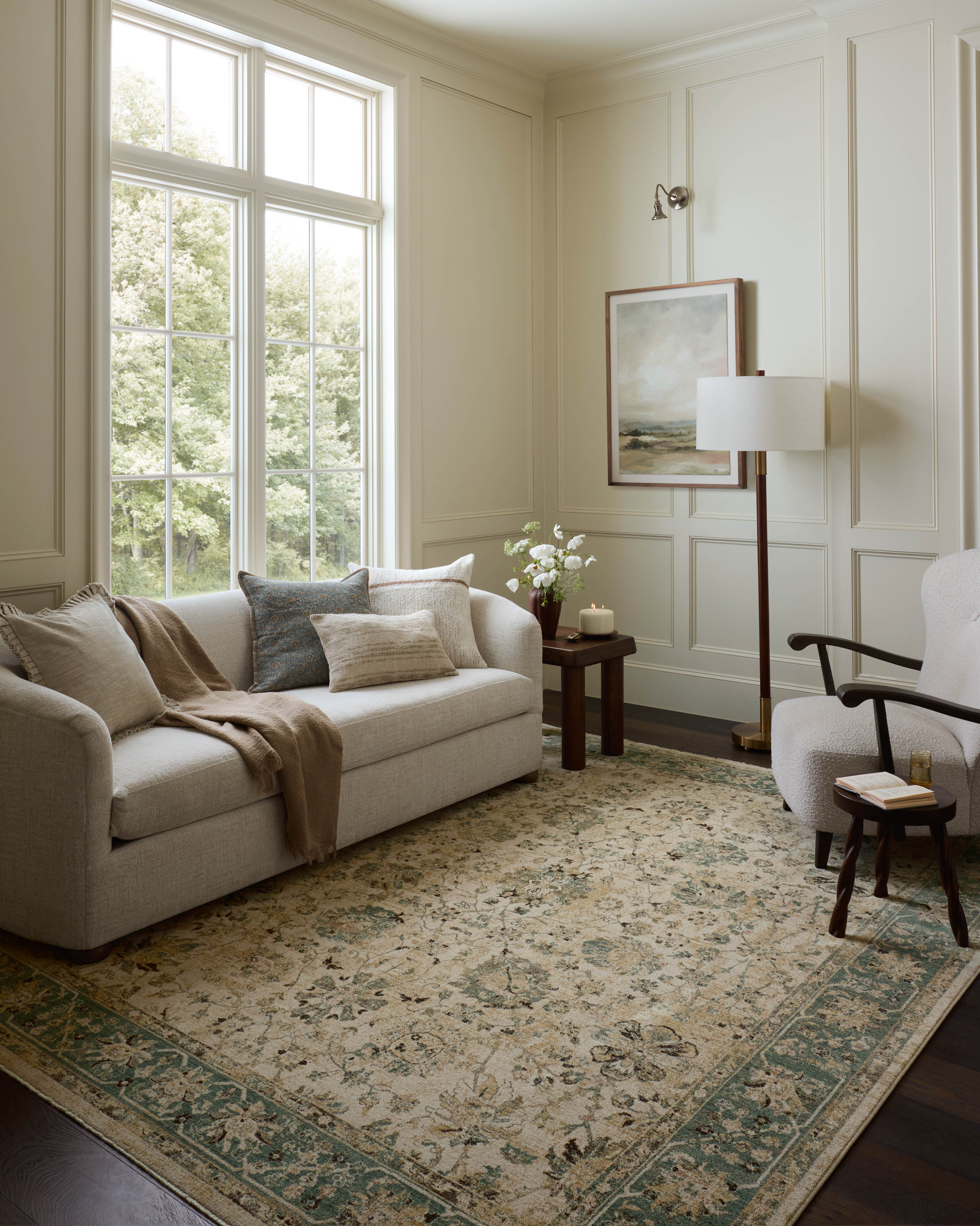 Briar Ant. Ivory / Blue Rug (BRR-05) - Image 2