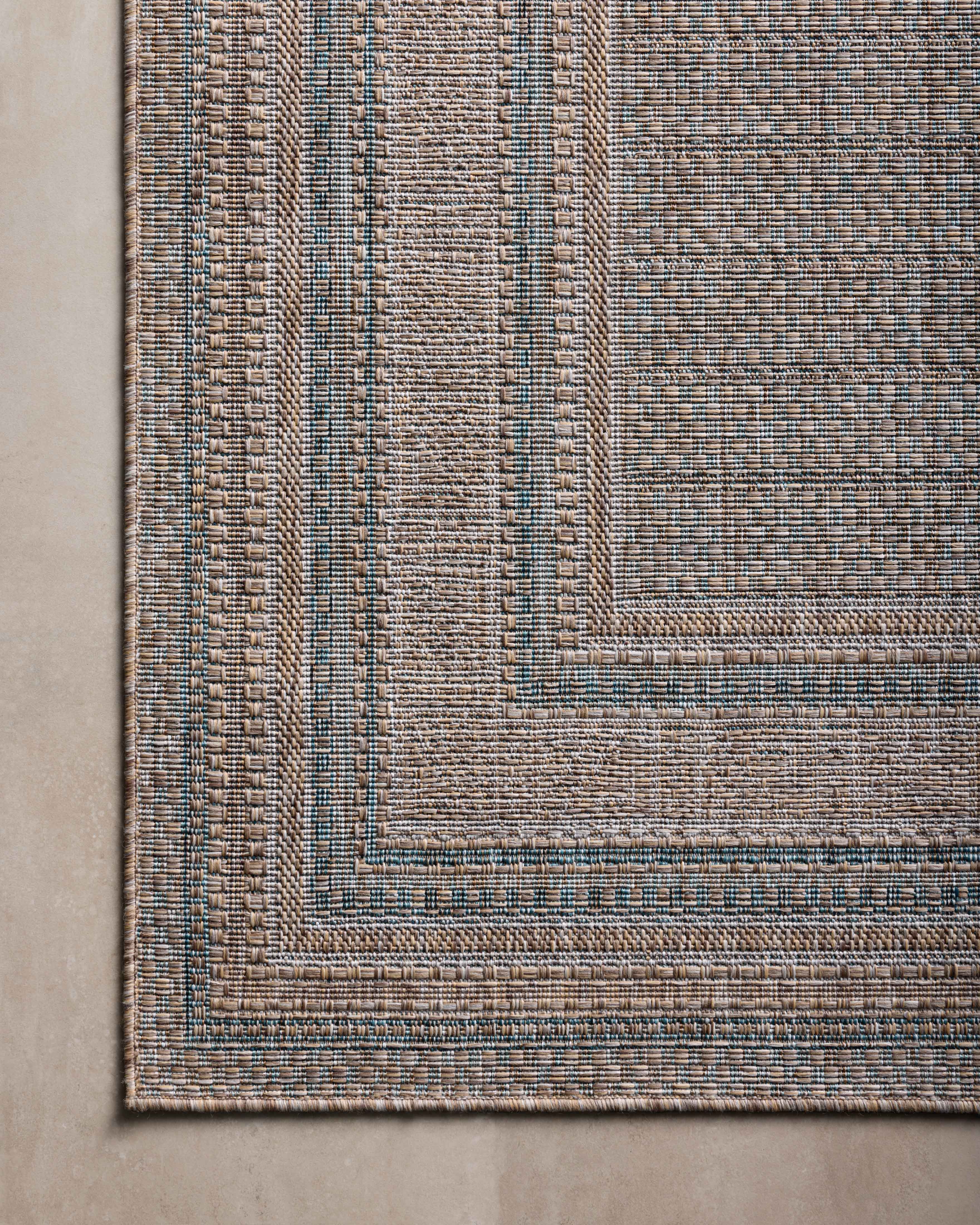 Topanga Natural / Teal Rug (TOP-05) - Image 5