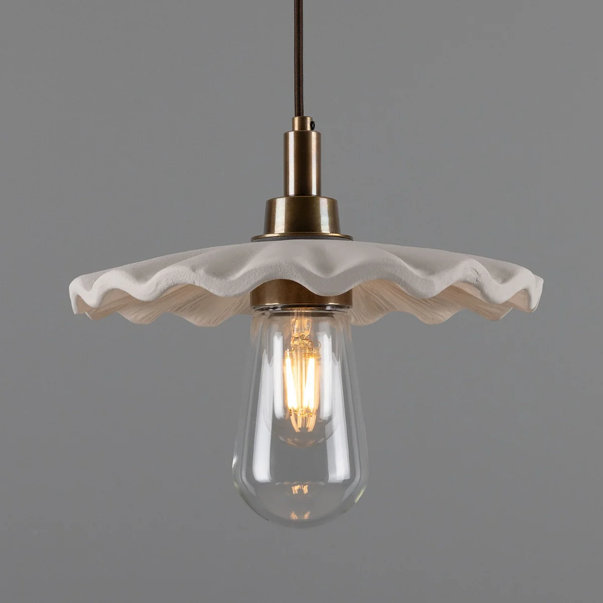 Kirhii Pendant - Matte White Striped - Image 2
